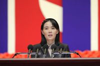 Nordkoreas ledare Kim Jong-Uns inflytelserika syster Kim Yo-Jung varnar USA och Sydkorea för att utöka sina gemensamma militärövningar. Arkivbild.