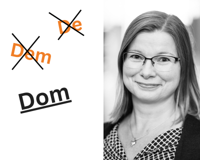 Enligt språkforskaren Jannika Lassus på Helsingfors universitet är det inte helt oproblematiskt att bunta ihop pronomina ”de” och ”dem” till ”dom”.