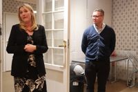Carina Hedberg och Antti Kaikkonen blir kolleger på Blastr i april då Hedberg blir företagets direktör för utveckling och hållbarhet. 