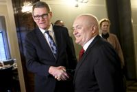 Riksdagens talman Matti Vanhanen tog emot vice talman Csaba Hende från Ungerns parlament på onsdagsmorgonen.