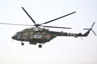 En rysk Mi-8-transporthelikopter under kriget i Ukraina.