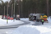 Ett stort pådrag var på plats utanför Ekenäs.