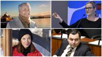 De finlandssvenska männen och kvinnorna har olika politiska preferenser visar tankesmedjan Magmas färska opinionsmätning. Kvinnor tycker att välfärdsfrågor är viktiga medan männen betonar ekonomin. På bilden riksdagskandidaterna Marcus Rantala (SFP), Eva Biaudet (SFP), Li Andersson (VF) och Joakim Strand (SFP).