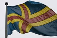Ålands flagga. Landskapet är den region i EU som har tredje längst förväntad livslängd. Arkivfoto.