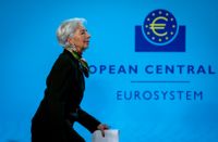 ECB, med chefen Christine Lagarde, lämnar räntebesked. Arkivbild
