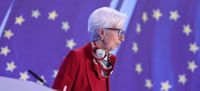 ECB:s Christine Lagarde på en presskonferens tidigare i veckan.
