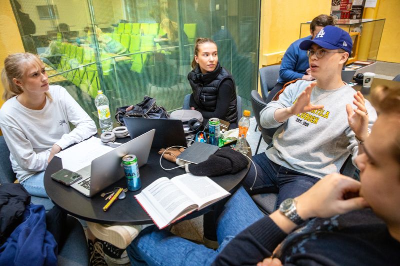 Jenny Enkvist, Victoria von Hertzen, Filip Rönnblad och Max Lydman läser ekonomi vid Åbo Akademi. Svenskan och den ekonomiska politiken räknar de upp som viktiga frågor för dem.