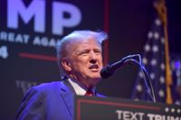 Donald Trump säger att han kommer att bli gripen. Arkivbild.