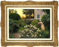 Albert Edelfelts tavla Bland rosor är från 1800-talets sista år och föreställer hans syster Berta. 