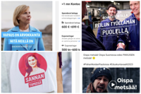 Metas annonsbibliotek visar vilka annonser och versioner som sponsorerats av varje partisida.