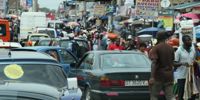 I länder där befolkningen ökar kraftigt utgör trafiken ett växande klimatproblem. Bilden från Ghanas huvudstad Accra.