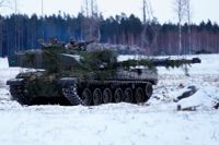 En brittisk stridsvagn av typen Challenger 2, som kan använda ammunition med utarmat uran. Arkivbild.