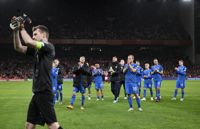 Lukas Hradecky var bäst på plan men inte ens han kunde rädda Finland från ett nederlag i kvalpremiären.