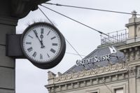 Den problemdrabbade banken Credit Suisses huvudkontor i Zurich, måndagen den 20 mars 2023.