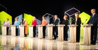 Svenska Yle tog pulsen på nio partiledare i valdebatten på teve på måndagen.