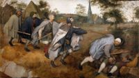 Pieter Bruegel den äldres målning ”Den blinde leder de blinda” hänger i dag på Museo di Capodimonte i Neapel.