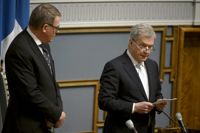 Riksdagens talman Matti Vanhanen och president Sauli Niinistö