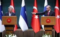 Turkiets president Recep Tayyip Erdoğan fick besök av Finlands president Sauli Niinistö i Ankara den 17 mars.