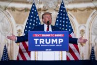 USA:s tidigare president Donald Trump talade inför hundratals inbjudna i sitt hem Mar-a-Lago i södra Florida sent på tisdagen.