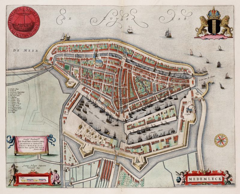 MEDEMBLICK 1649. Skeppsbyggnadsvarvet i Westhaven är mitt på kartan.