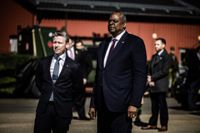 Den svenske försvarsministern Pål Jonsson mötte sin amerikanske kollega Lloyd Austin på Musköbasen.