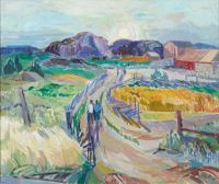 Tove Janssons oljemålning ”Ålands landskap” säljs på auktion under söndagen.