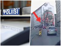 Polisen har släppt en video på en farlig högersväng i Tölö.