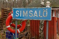 En båt sjönk på Simsalö.