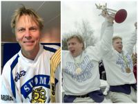 Peter Karlsson skrev låten Den glider in, som var tänkt att bli alla tiders svenska ishockeylåt. I stället kom Timo Jutila, Saku Koivu och Finlands herrlandslag i ishockey och lade beslag på dängan.