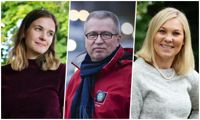 Från vänster: Karin Cederlöf, Risto Rautava och Elin Blomqvist-Valtonen