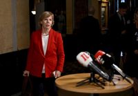 SFP:s ordförande Anna-Maja Henriksson under regeringsförhandlingarna i Ständerhuset.