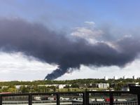 En brand bröt ut på en avfallstation i Tallinn på tisdagen.