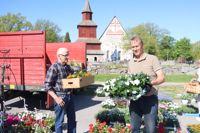 Ingåbon Magnus Backman köper gärna sina blommor hos Anders Wickström. – Jag stöder gärna lokala företagare, säger han.