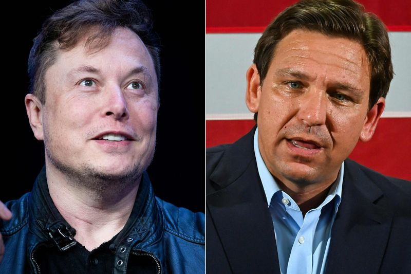 Systemet kraschade när Ron DeSantis (t.h.) skulle tillkännage sin kandidatur på Twitter på onsdagen tillsammans med Elon Musk.