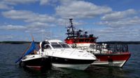 Motorbåten krockade med segelbåten på Erstan i augusti 2019.