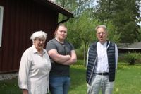 Hagar Johnsson, Oliver Warelius och Göran Fagerstedt ser fram emot dagen med fokus på gamla hantverk.