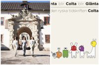 Till vänster: Burcu Sahin, Athena Farrokhzad och Merima Dizdarević utanför Tidö slott. Till höger: Linor Goraliks seriefigurer "F*ttharen och hans låtsaskompisar" som pryder omslaget till Gläntas Colta-nummer.