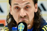 Zlatan Ibrahimovic under det som blev hans sista presskonferens med landslaget, inför EM-kvalpremiär i mars.