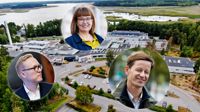 Mikaela Nylander från välfärdsområdet samt Jukka-Pekka Ujula och Dan Mollgren från Borgå stad uttalar sig om HUS sjukhusplanerna.