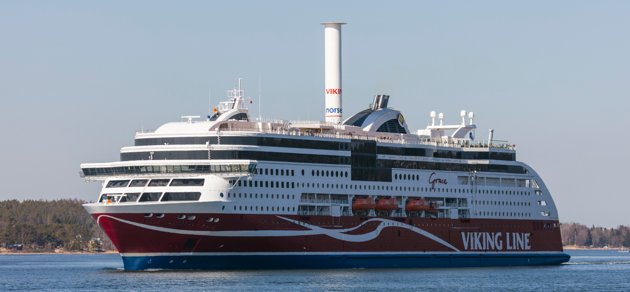 M/S Skiftet höll på att kollidera med Viking Grace i söndags.