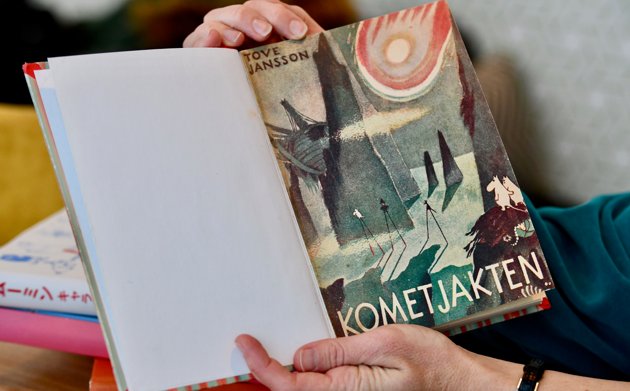 Det första omslaget till Tove Janssons bok Kometjakten. Arkivbild.