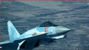 Fotografiet är en arkivbild av ett ryskt stridsflygplan.