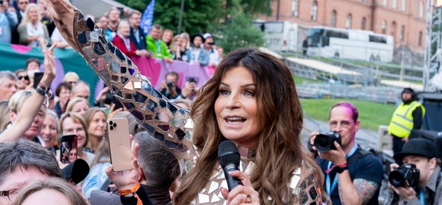 Carola på sin konsert i Vasa den 3 augusti.