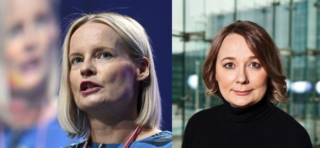 Musikvetaren Susanna Välimäki (till höger) tror att Riikka Purras känslosamma hänvisning till Erika Vikmans musik var effektfull på partiets kongress i helgen.