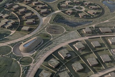 Det nye boligområde skulle ikke kun hav haft boliger i flere størrelser, men også store grønne områder med offentlig adgang. <em id="emphasis">Visualisering: Impletio Design og Arkitektur</em>