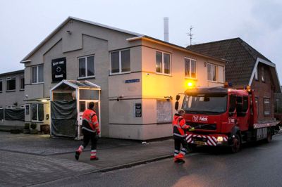 Det var om aftenen 13. december 2016, at der var attentat mod Black Armys klubhus på Danmarksgade i Herning. Nu er en 31-årig mand anholdt.?Foto: Tom Laursen