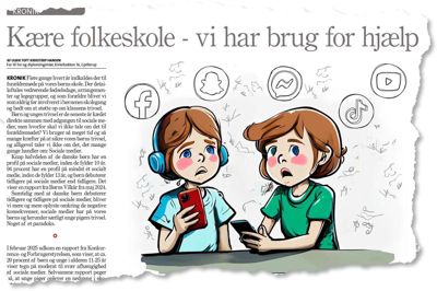 Lørdag 22. marts skrev Ulrik Toft Kirketerp Hansen kronik om børn, trivsel og sociale medier. Her svarer formand for Lindbjergskolens bestyrelse, Jacob Teglgaard, på nogle af de synspunkter, der kommer frem i kronikken.