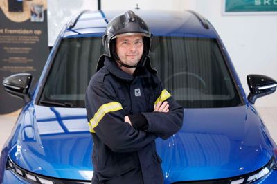 Anders Bækgaard arbejder hos Skoda i Herning - og så har han i 25 år været deltidsbrandmand.