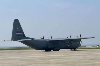 Et af Forsvarets Hercules-fly vil søndag aften, 4. maj, flyve over Nordjylland for at markere Befrielsen og hylde de frihedskæmpere, der ydede modstand mod nazisterne under Anden Verdenskrig. (Foto: Air Transport Wing).