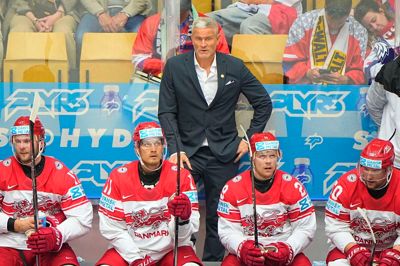 Mathias Bau (t.h.) kan for anden gang i karrieren se frem til at spille en VM-kvartfinale for Danmark - denne gang tilmed i Herning.